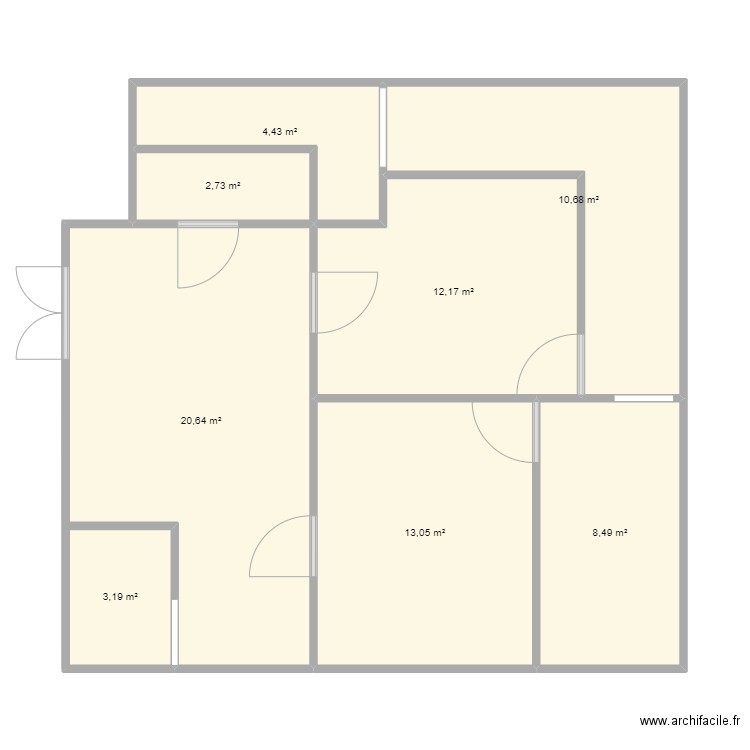 cab le marin. Plan de 8 pièces et 75 m2