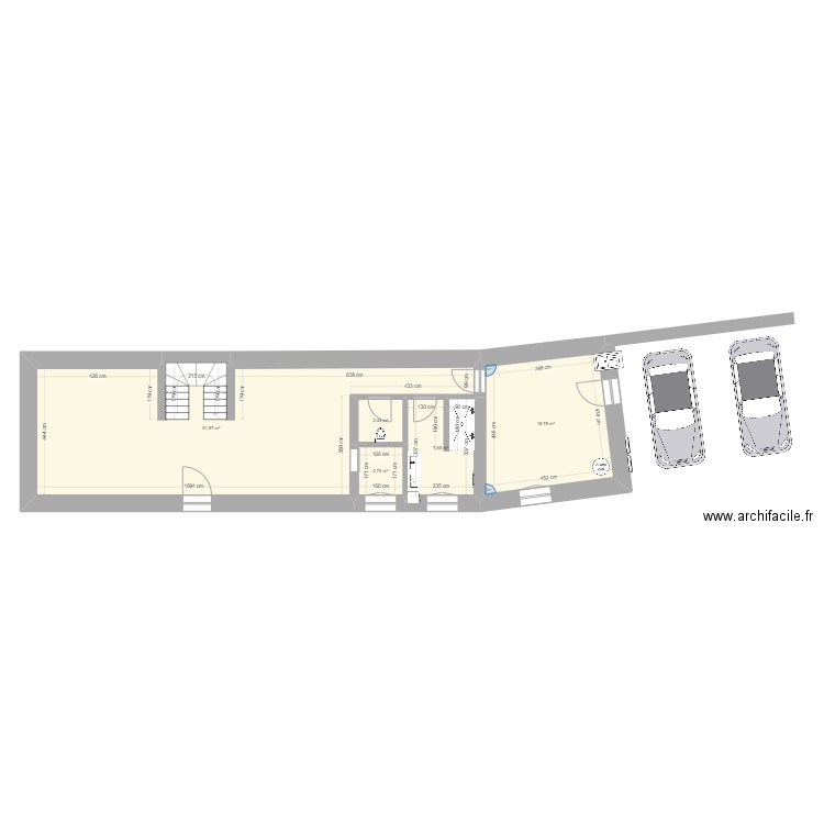 Villers. Plan de 5 pièces et 84 m2