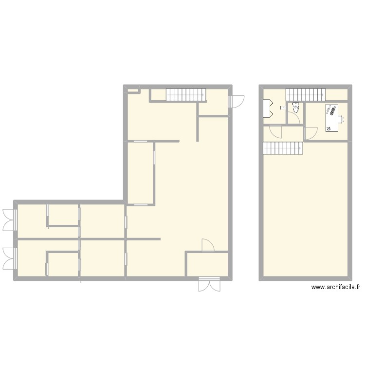 ADVR. Plan de 7 pièces et 178 m2