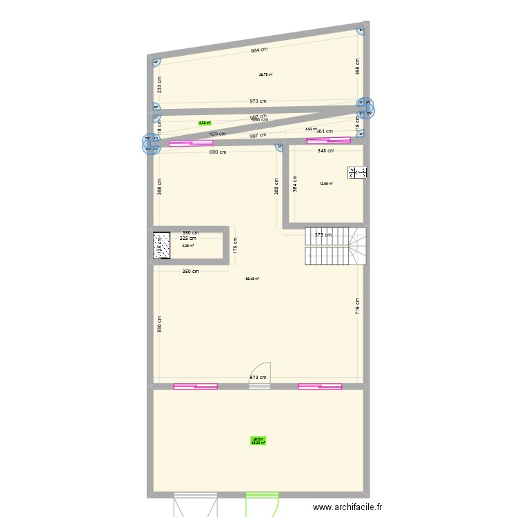 villa ouhame. Plan de 7 pièces et 187 m2