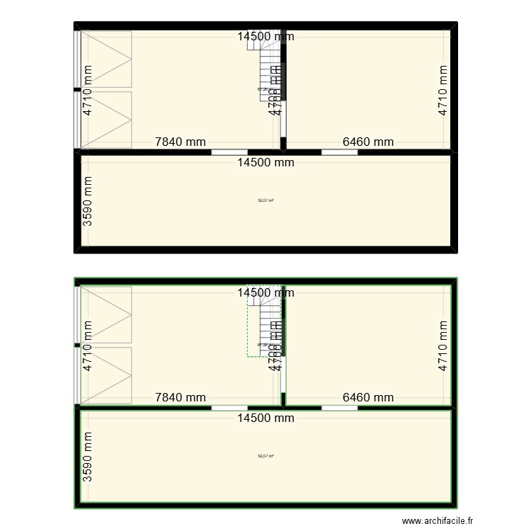 ESSAI 1. Plan de 4 pièces et 239 m2