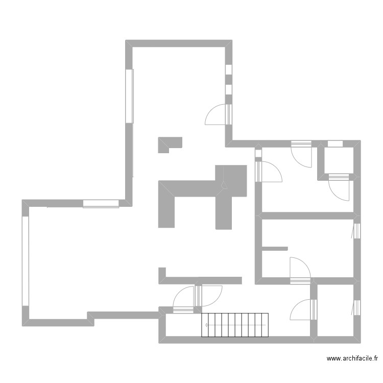 Maison. Plan de 5 pièces et 89 m2