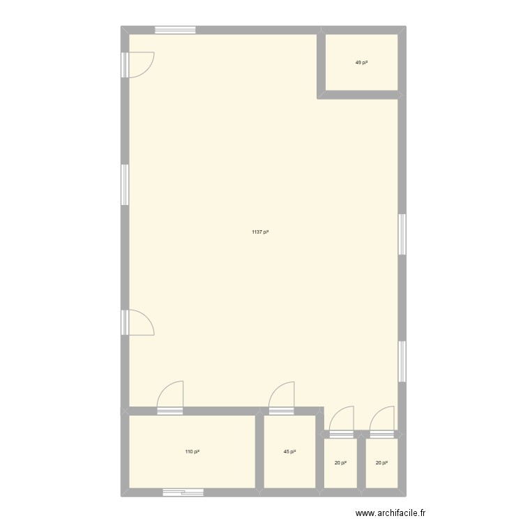 Chalet des Loisirs. Plan de 6 pièces et 128 m2