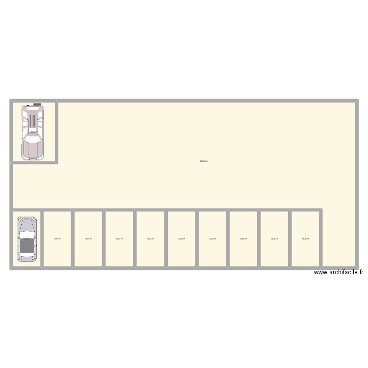 Garages_Schaff_V2. Plan de 12 pièces et 427 m2