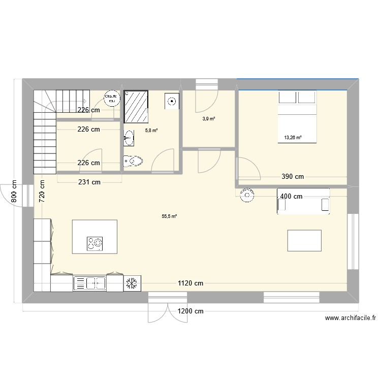 VMARC. Plan de 4 pièces et 78 m2