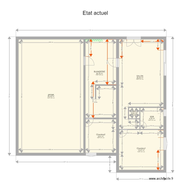 Maison ZI PIC - Interieur. Plan de 10 pièces et 290 m2