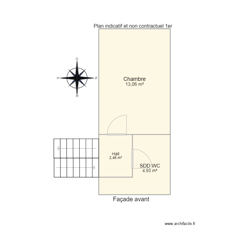 cds 1er. Plan de 3 pièces et 20 m2