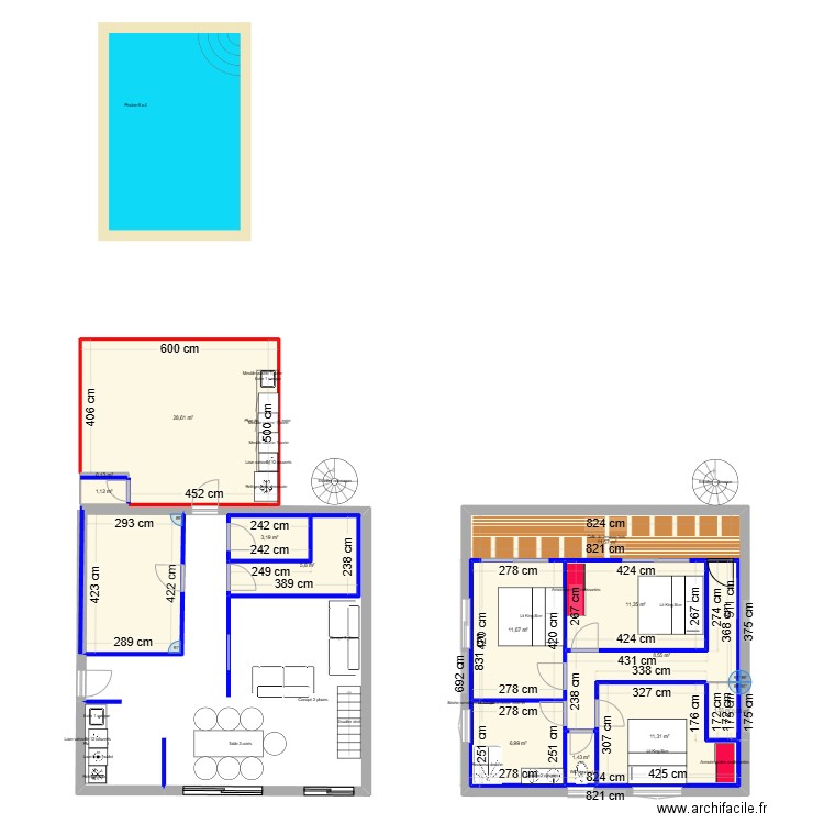 taussat. Plan de 15 pièces et 116 m2