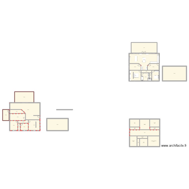 plan 1. Plan de 32 pièces et 517 m2