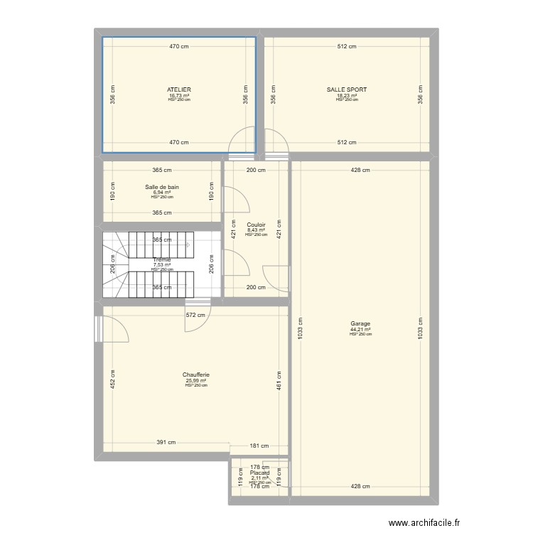 PLAN BAHRAMI K0006868. Plan de 8 pièces et 130 m2