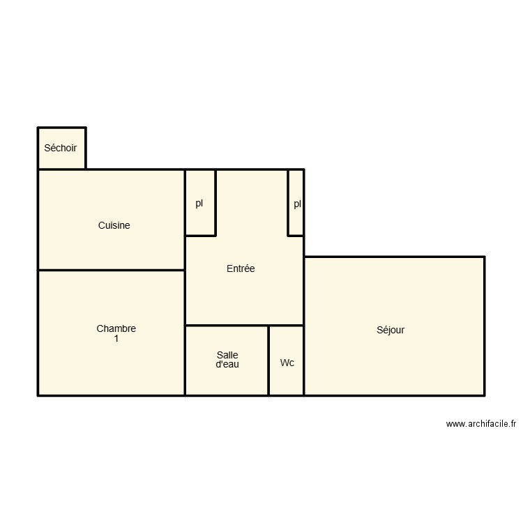 QUIMPER MORICE DESPRES. Plan de 9 pièces et 58 m2