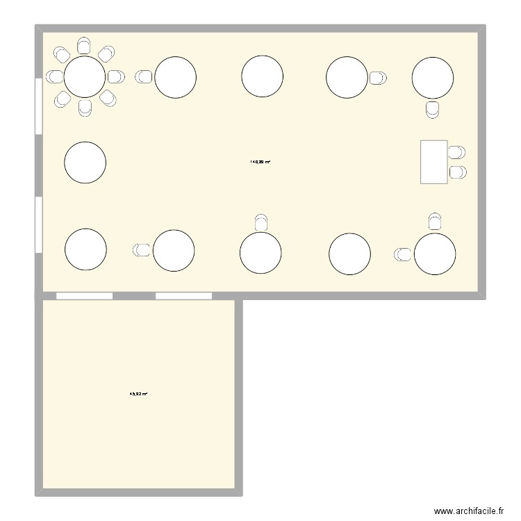 test. Plan de 2 pièces et 186 m2