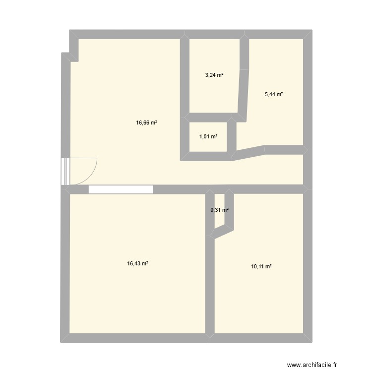 Appartement Bihorel. Plan de 7 pièces et 53 m2