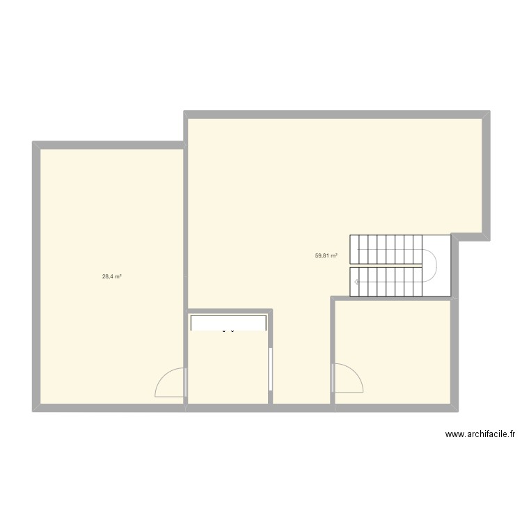 duplex boumhel. Plan de 2 pièces et 88 m2