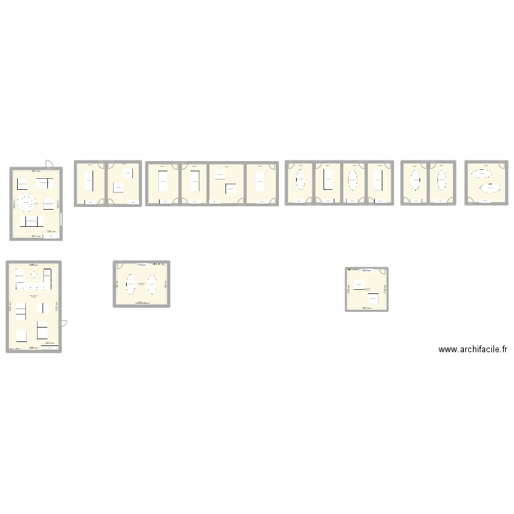 plan loges. Plan de 17 pièces et 503 m2