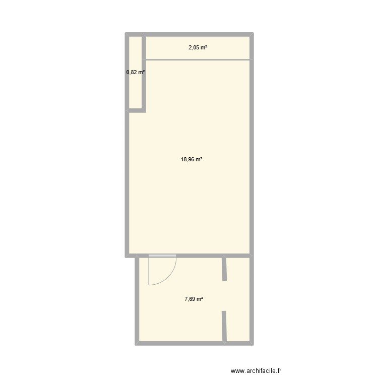 Appt 2 ANNECY. Plan de 4 pièces et 30 m2