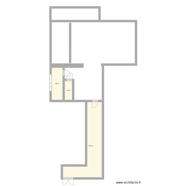 plan Gem . Plan de 3 pièces et 34 m2