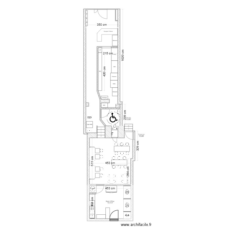 Plan de masse côté. Plan de 1 pièce et 16 m2