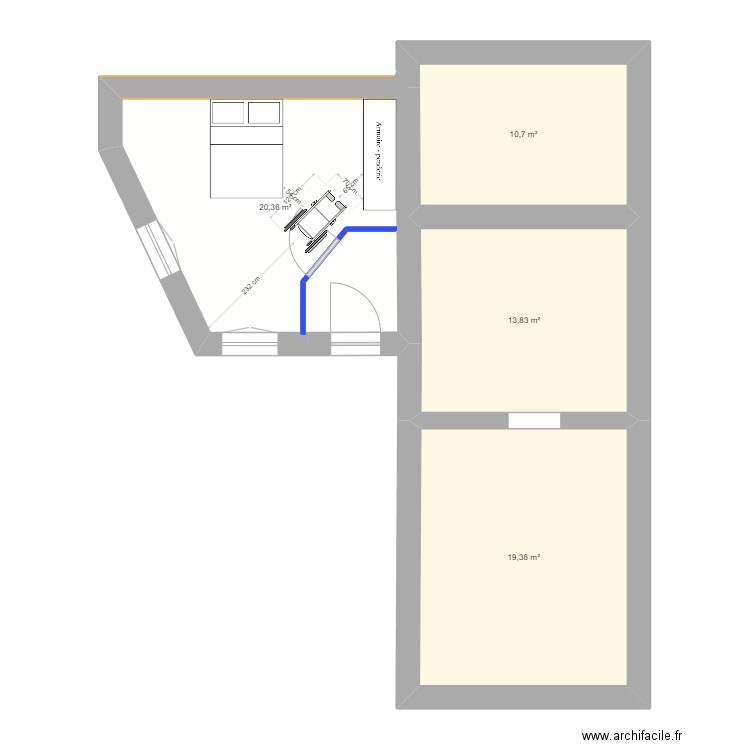 PMR1. Plan de 4 pièces et 64 m2