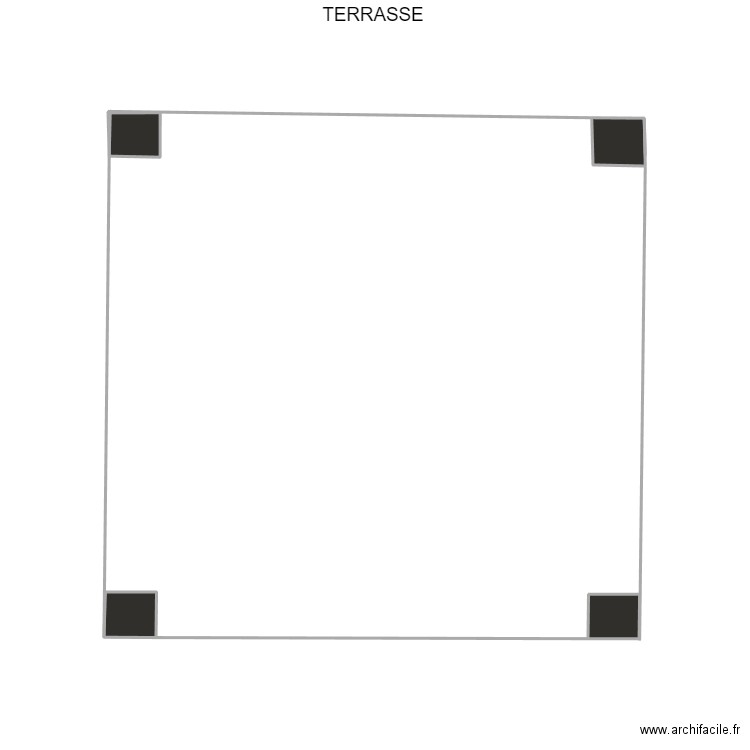 Terrasse. Plan de 4 pièces et 1 m2