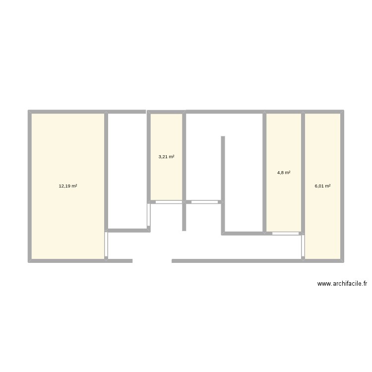 Plan_Cave. Plan de 4 pièces et 26 m2