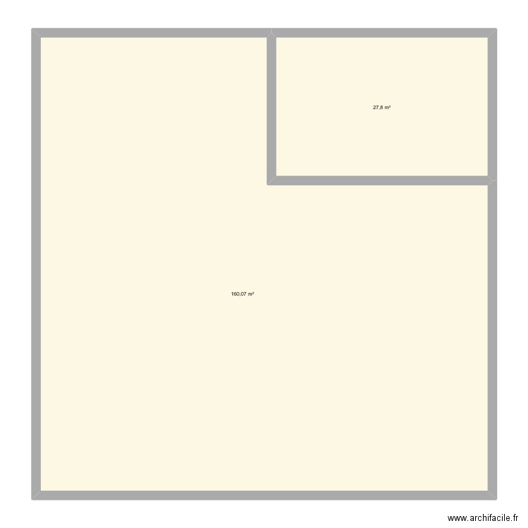 Renault 1 etage. Plan de 2 pièces et 188 m2