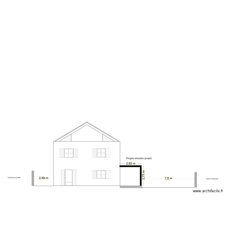 Façade Nord Est DP04. Plan de 0 pièce et 0 m2