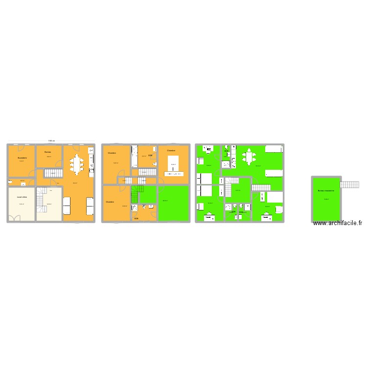 Hambursin 5. Plan de 24 pièces et 327 m2