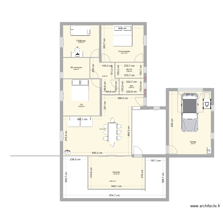 Ma maison idéale . Plan de 10 pièces et 125 m2