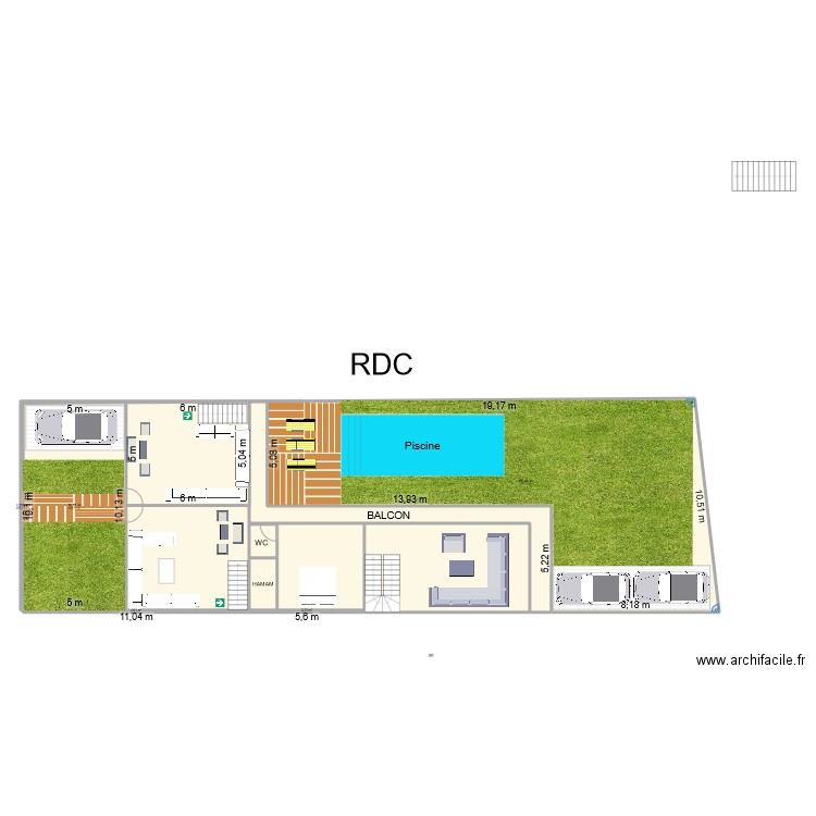 VILLA  L 1 ETAGE REEL NEW. Plan de 10 pièces et 342 m2