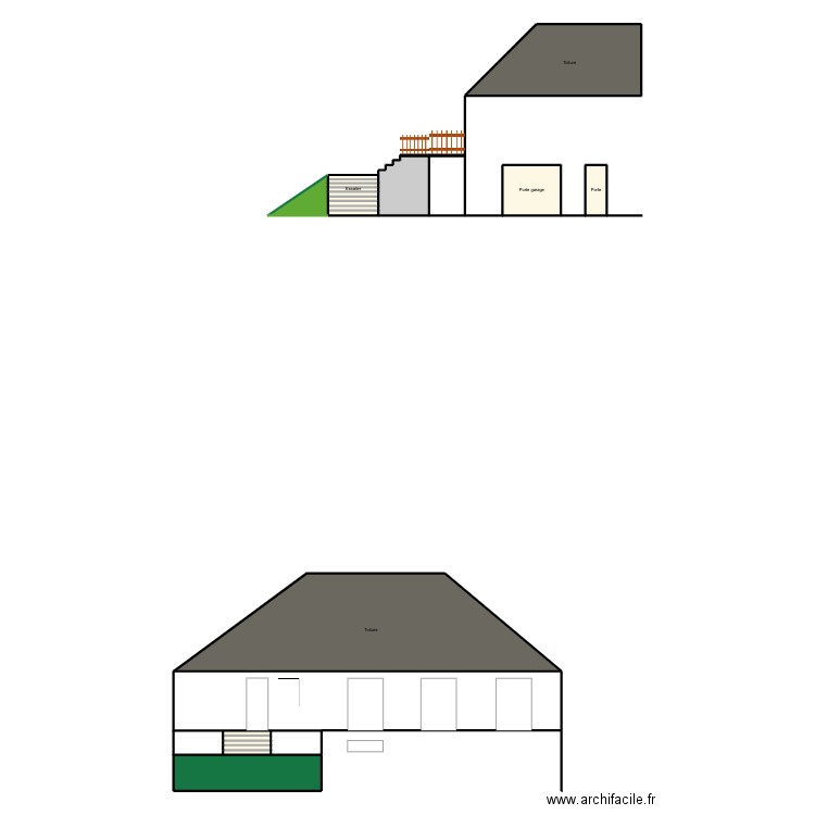 Facade 2 n. Plan de 21 pièces et 138 m2