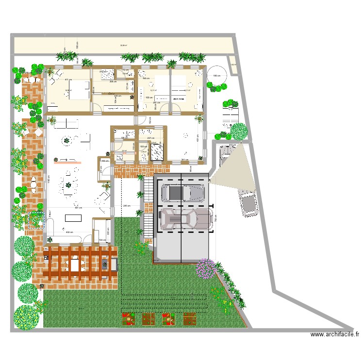 Home 2. Plan de 11 pièces et 100 m2