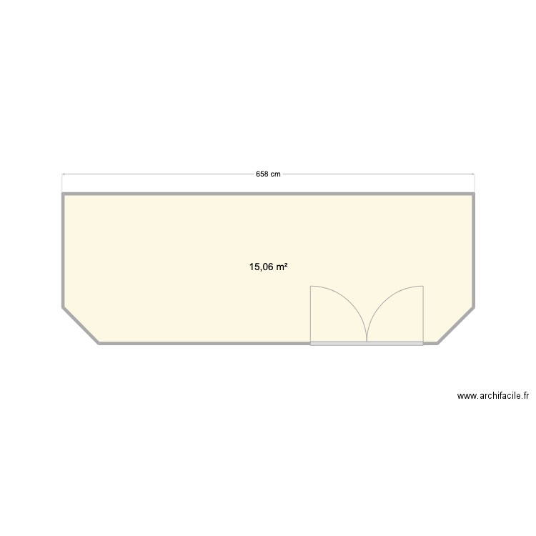 abri de jardin. Plan de 1 pièce et 15 m2