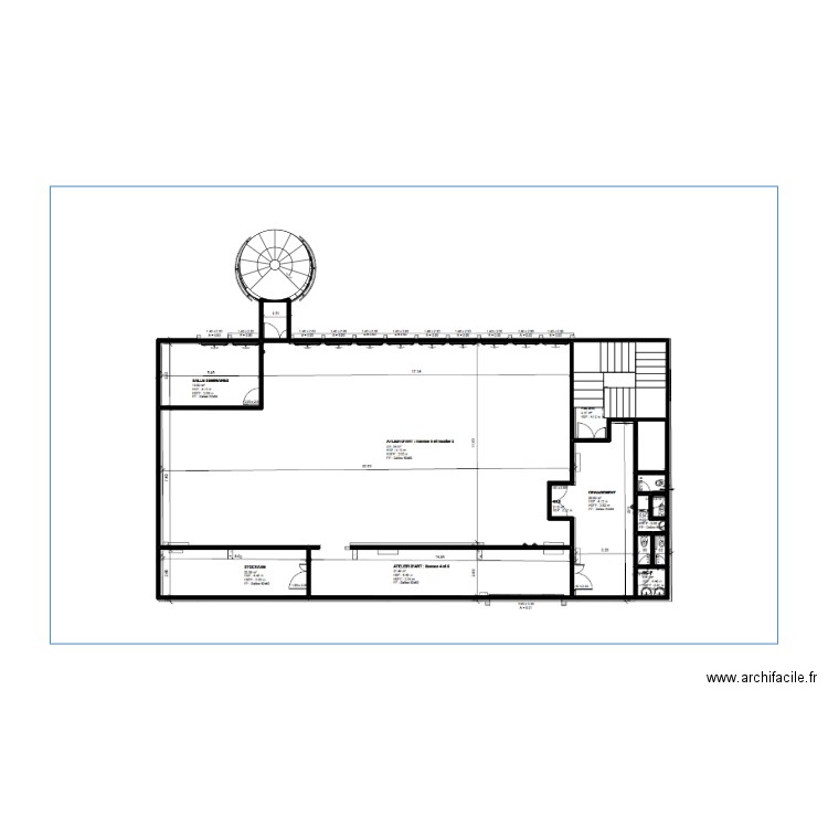 51180-croquis 1er. Plan de 13 pièces et 50 m2