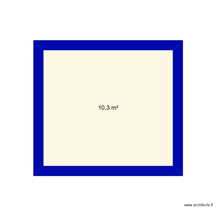 chbre3. Plan de 1 pièce et 10 m2