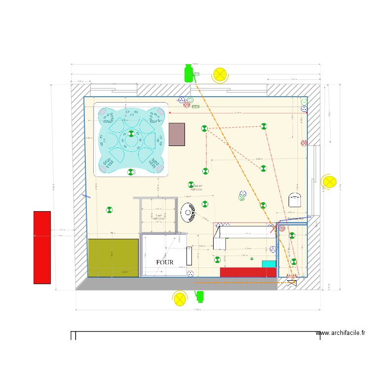 wistub1207v2 i;plqn bar. Plan de 2 pièces et 37 m2