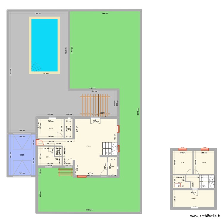 test maison 2. Plan de 14 pièces et 475 m2