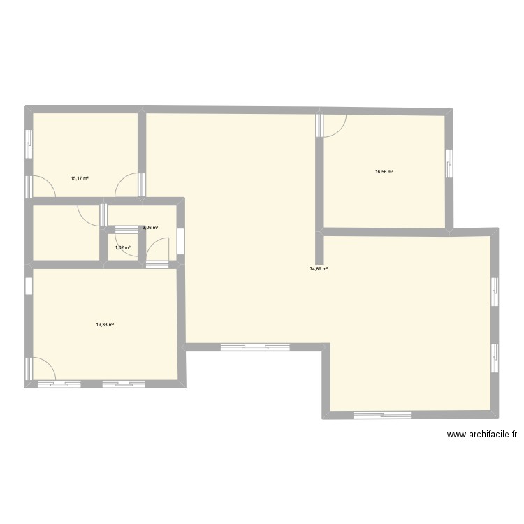 MTSATROUNDROU 1. Plan de 6 pièces et 130 m2