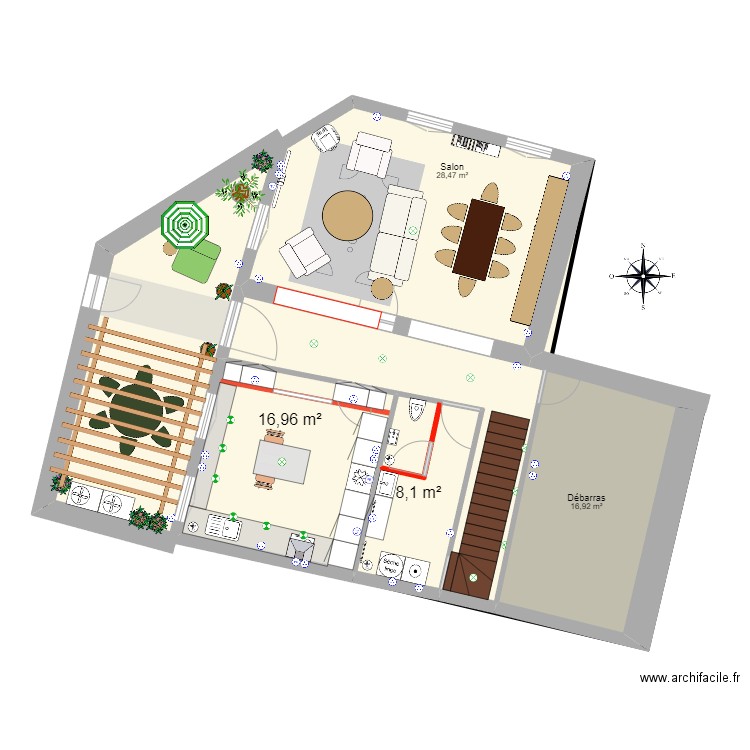 Maison couthures. Plan de 10 pièces et 141 m2