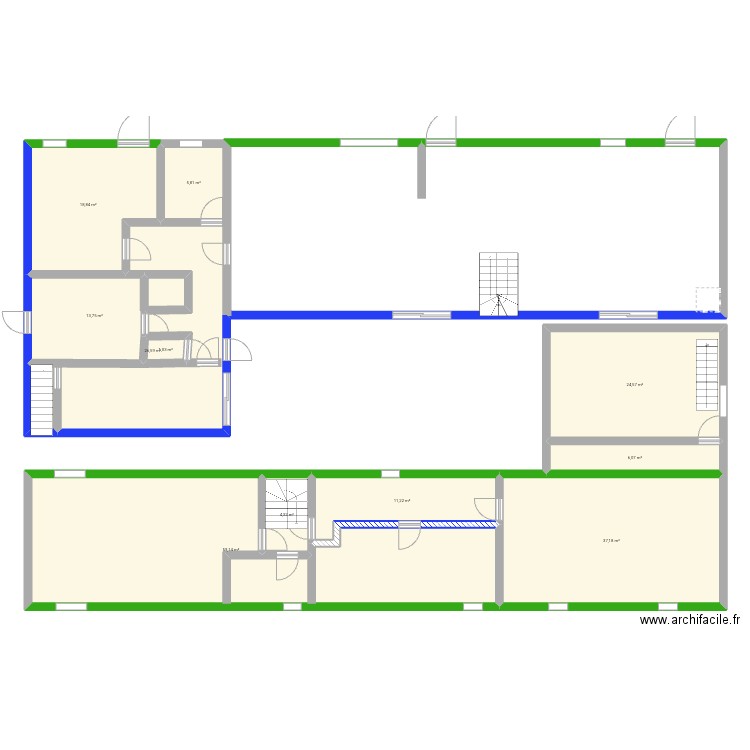 Amandine moal. Plan de 11 pièces et 209 m2