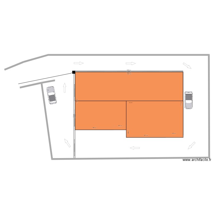 Plan Caniveau . Plan de 3 pièces et 292 m2