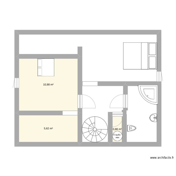 01 maison. Plan de 3 pièces et 17 m2