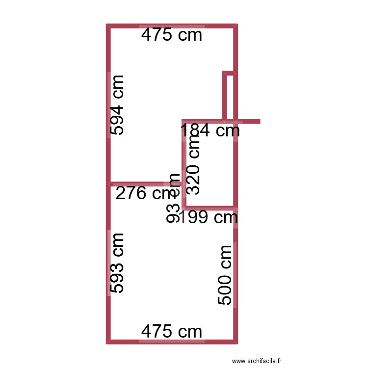 gde arche bas. Plan de 4 pièces et 55 m2