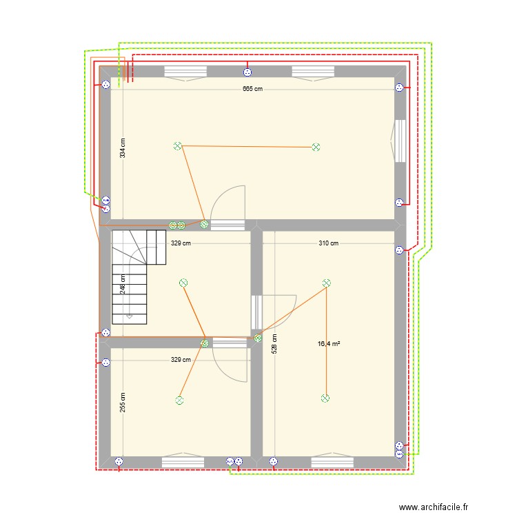 david 1. Plan de 4 pièces et 55 m2