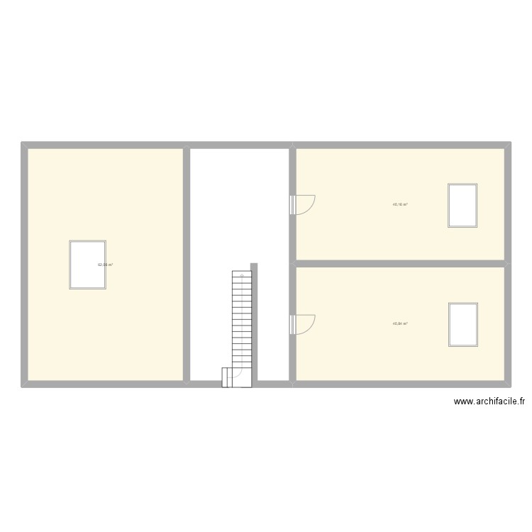 Futur Grenier . Plan de 3 pièces et 143 m2