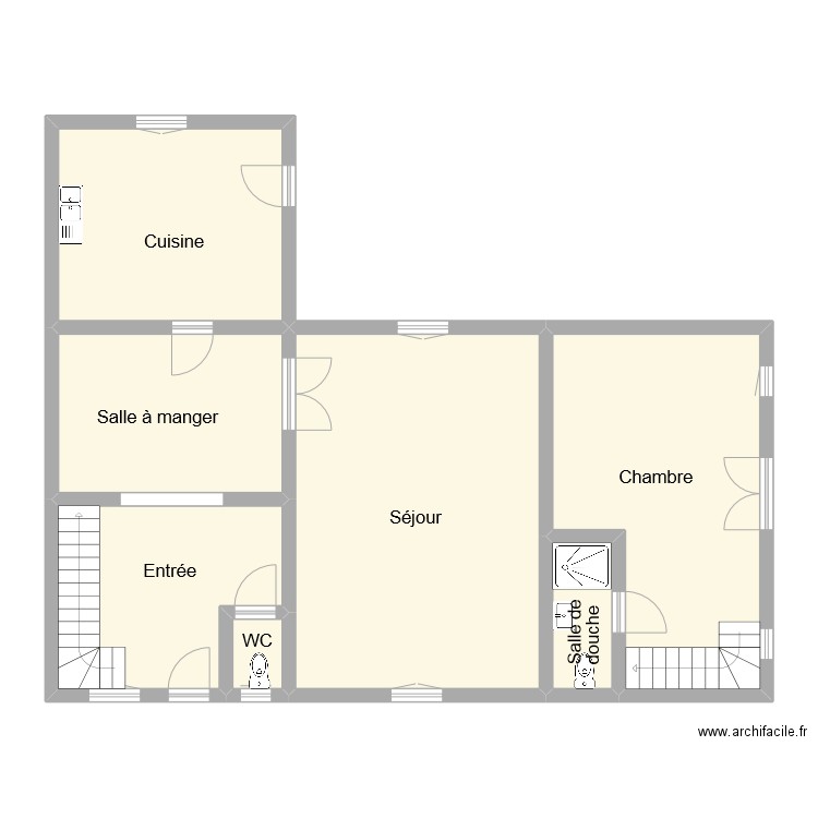 vatan rdc. Plan de 7 pièces et 104 m2