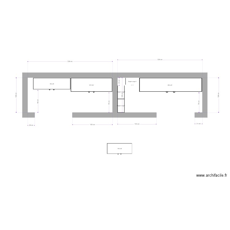 CABANON. Plan de 0 pièce et 0 m2