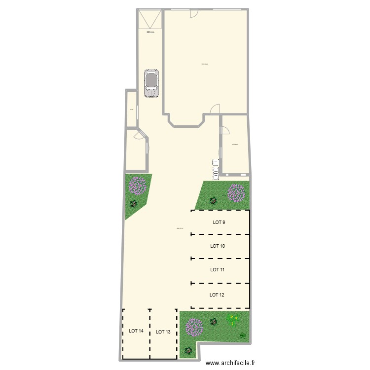 PARKING LOTS 9 à 14. Plan de 4 pièces et 462 m2