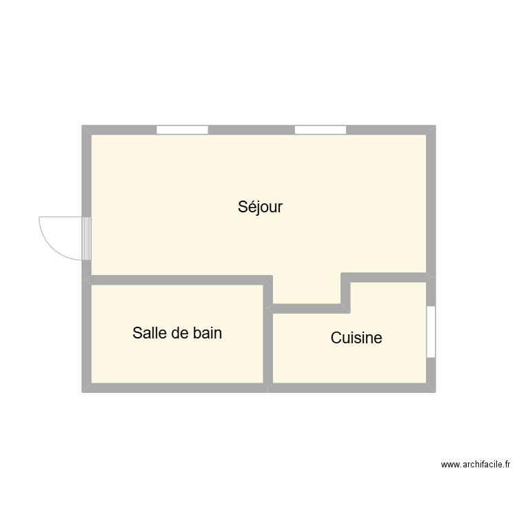 2411 BODART. Plan de 3 pièces et 11 m2