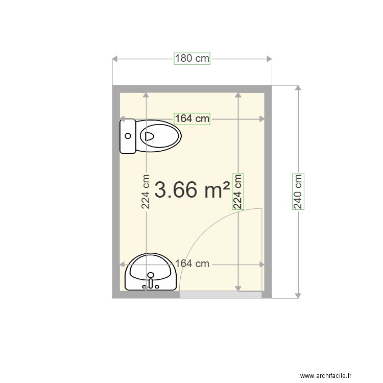 LOKACASE SUD. Plan de 1 pièce et 4 m2